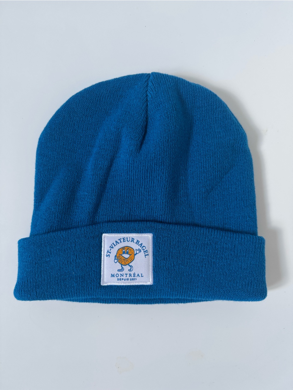 St-Viateur Teal Blue Knit Beanie